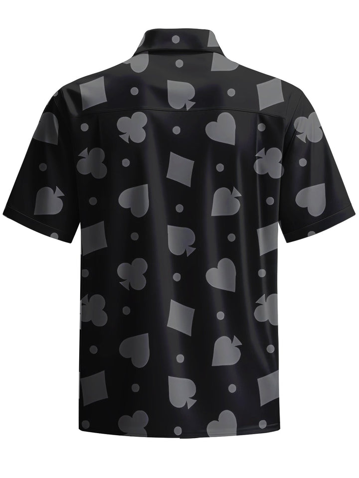 Alohadaddy® Casual Geometric Art Print Chest Pocket Men&