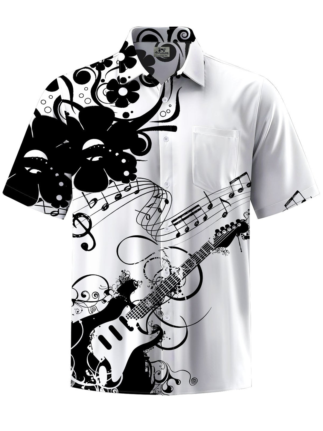 Alohadaddy® Casual Guitar Print Art Pocket Stretch Men&