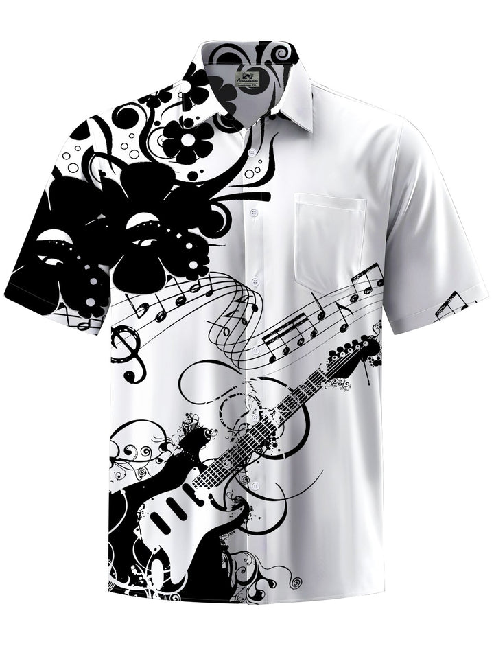 Alohadaddy® Casual Guitar Print Art Pocket Stretch Men&