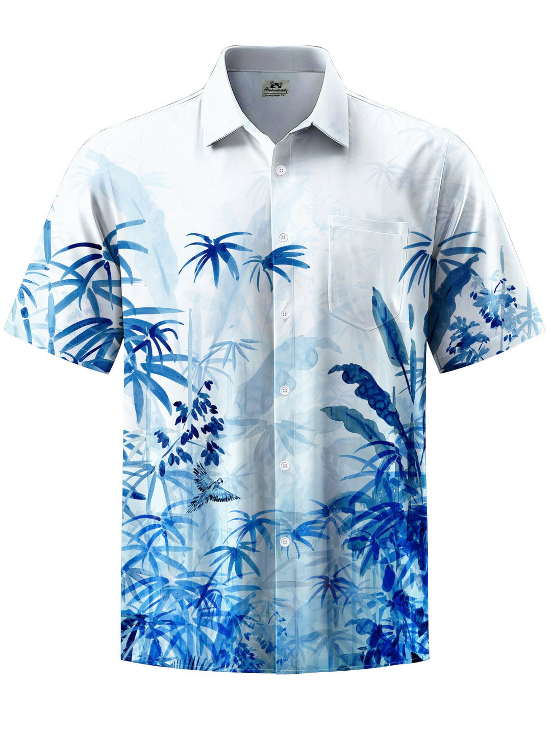 Alohadaddy® Casual Tropical Bamboo Art Print Stretch Men&