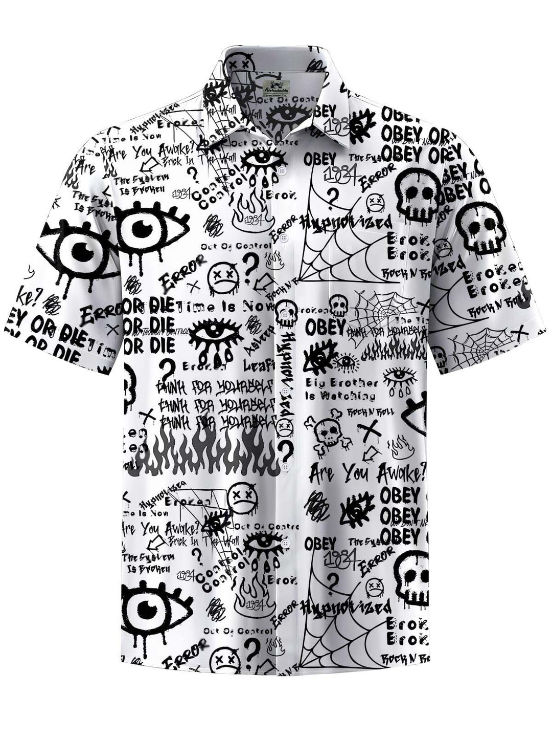 Alohadaddy® Casual Graffiti Print Art Pocket Stretch Men&