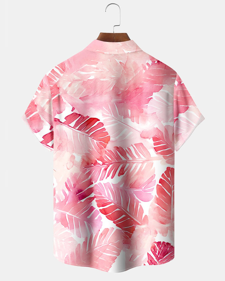 Alohadaddy® Casual Hawaiian Palm Tree Print Artistic Button Pocket Cardigan Men&