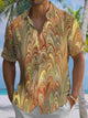 Alohadaddy® Hawaiian Abstract Texture Art Print Chest Pocket Mens Short Sleeve Shirts Big & Tall