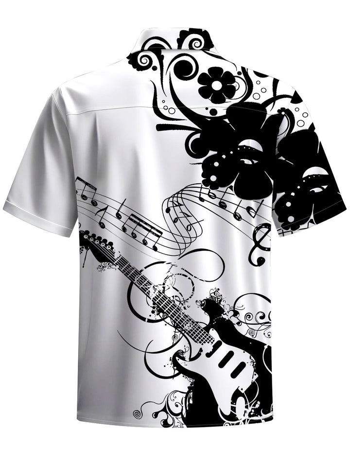 Alohadaddy® Casual Guitar Print Art Pocket Stretch Men&