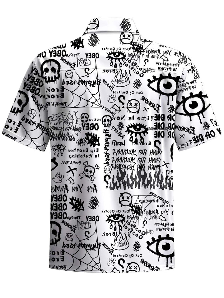 Alohadaddy® Casual Graffiti Print Art Pocket Stretch Men&