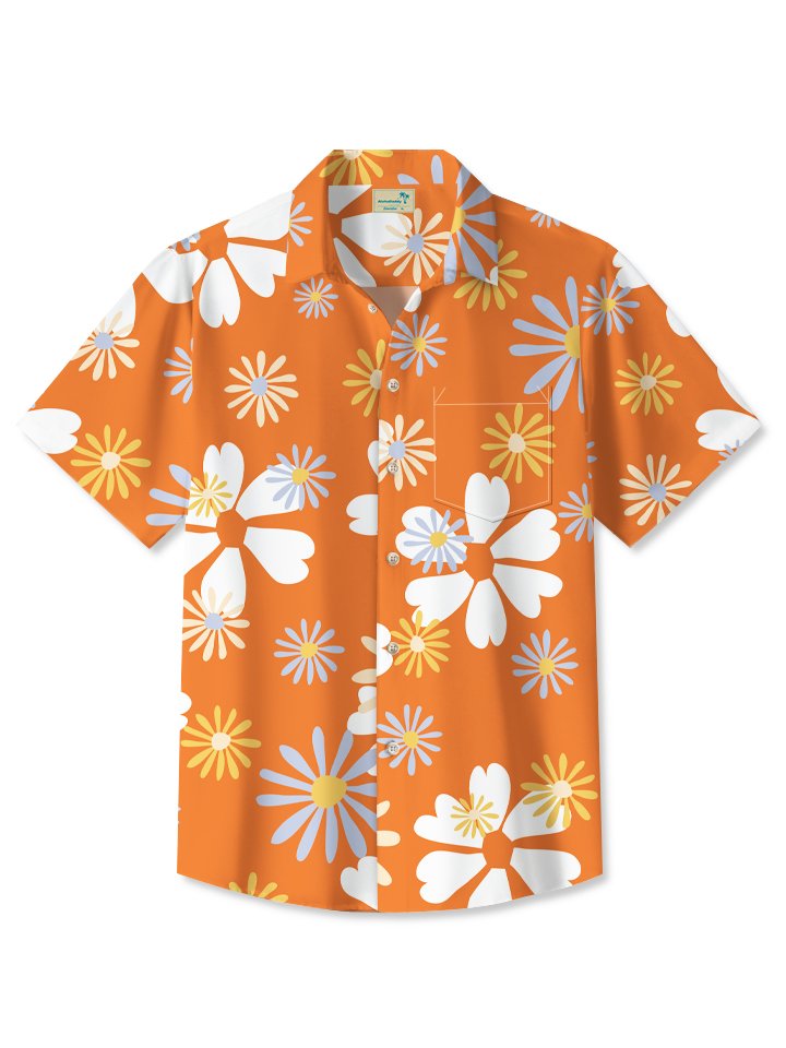Chemises hawaïennes Aloha à fleurs vintage pour vacances à la plage d&