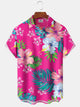 Chemise à manches courtes à imprimé floral tropical hawaïen Alohadaddy