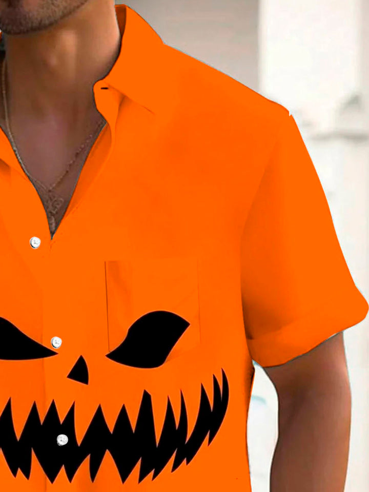 Alohadaddy Retro Halloween Pumpkin 3D Digital Print Men&