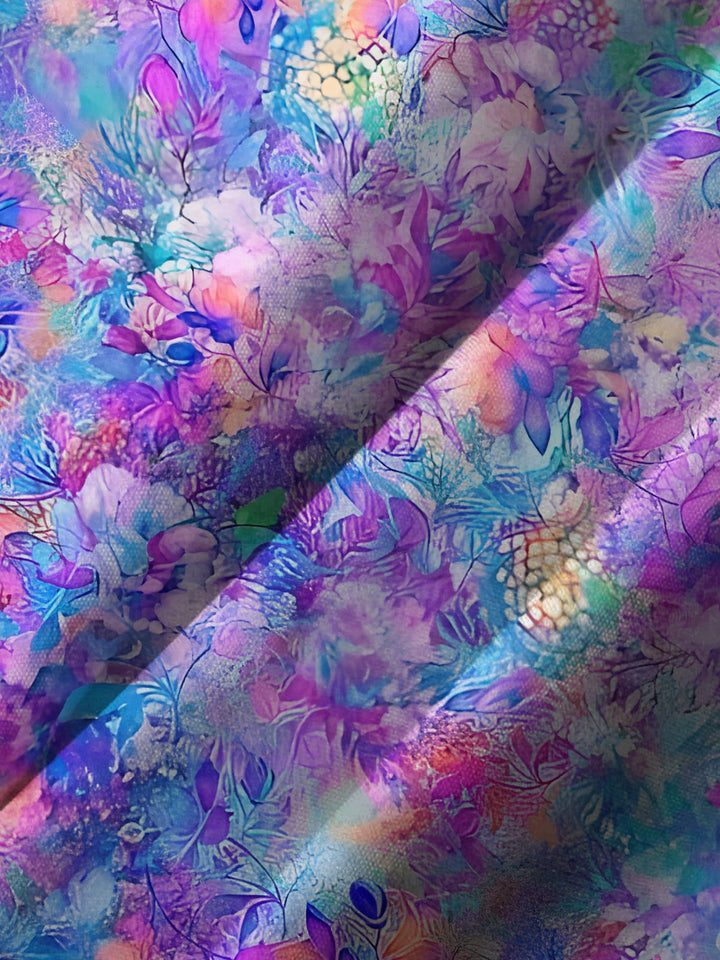 Alohadaddy Hawaiian Flowers Gradient Art Print Button Pocket Cardigan Stretch Large Size Short Sleeve Shirt
