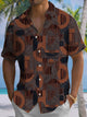 Alohadaddy® Casual Geometric Art Print Pockets Moisture Wicking Hawaiian Shirt Big & Tall