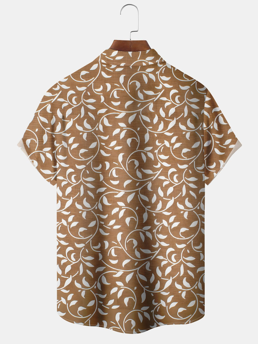 Alohadaddy® Vintage Leaves Print Art Pockets Stretch Hawaiian Men&