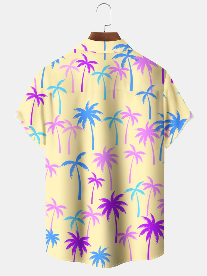 Alohadaddy® Hawaii Palm Trees Print Art Pockets Large Size Stretch Men&