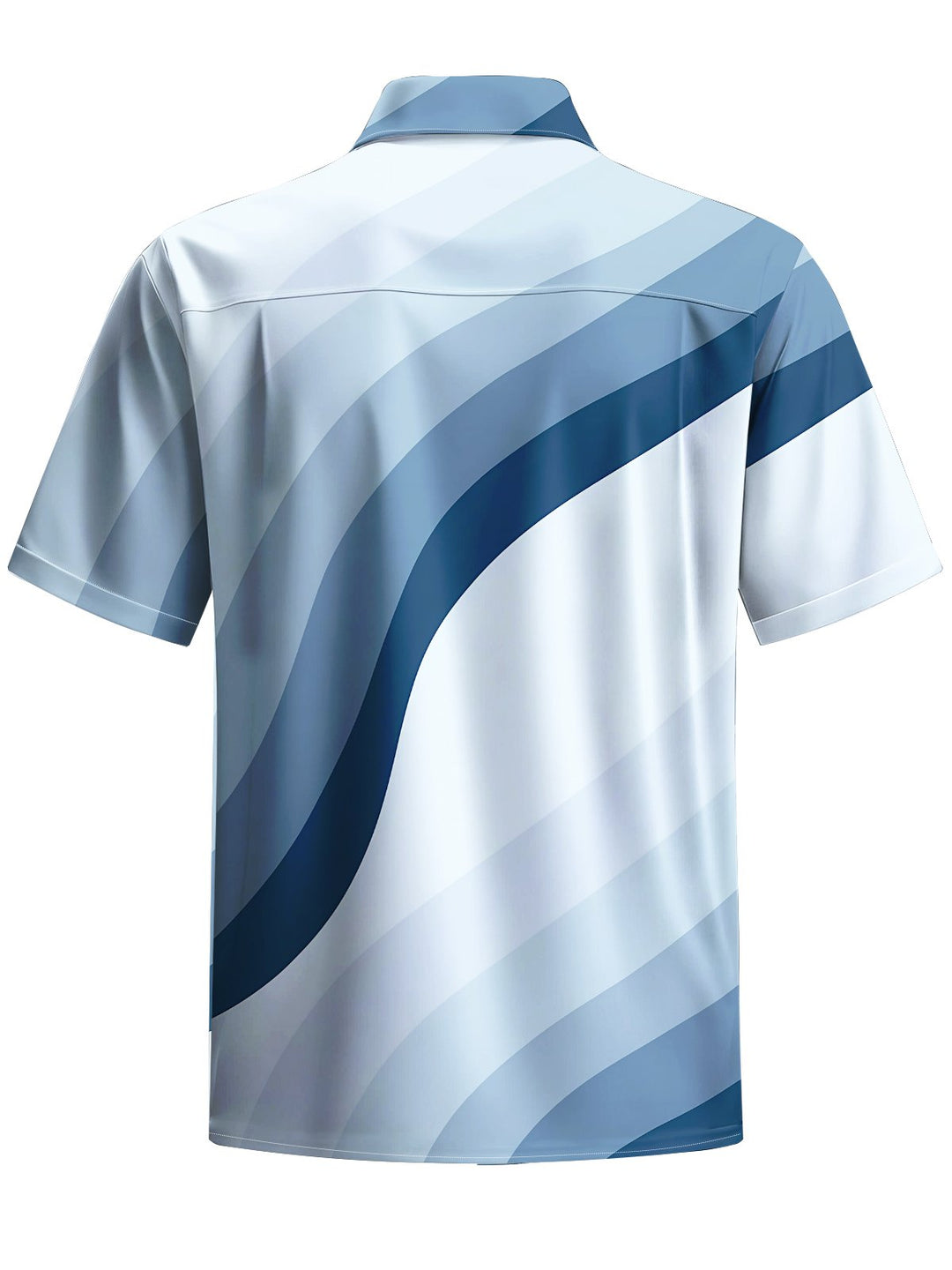 Alohadaddy® Casual Geometric Gradient Art Print Chest Pocket Men&