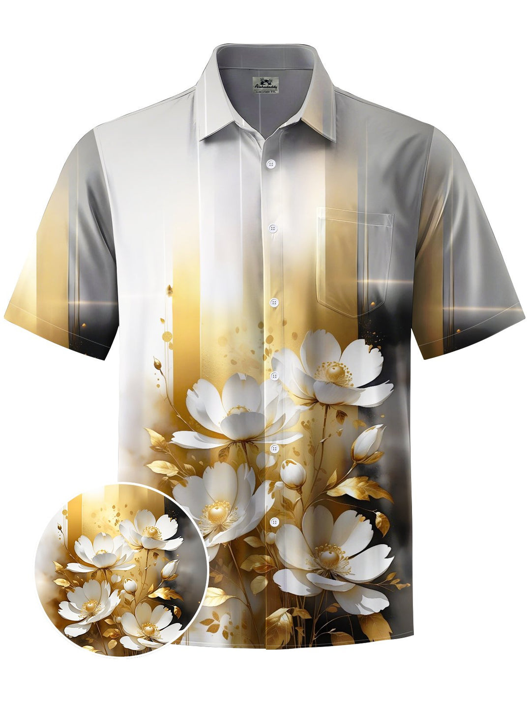 Alohadaddy® Casual Floral Art Print Moisture Wicking Men&