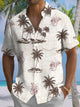 Alohadaddy® Hawaii Palm Trees Art Print Moisture Wicking Men's Short Sleeve Shirt Big & Tall