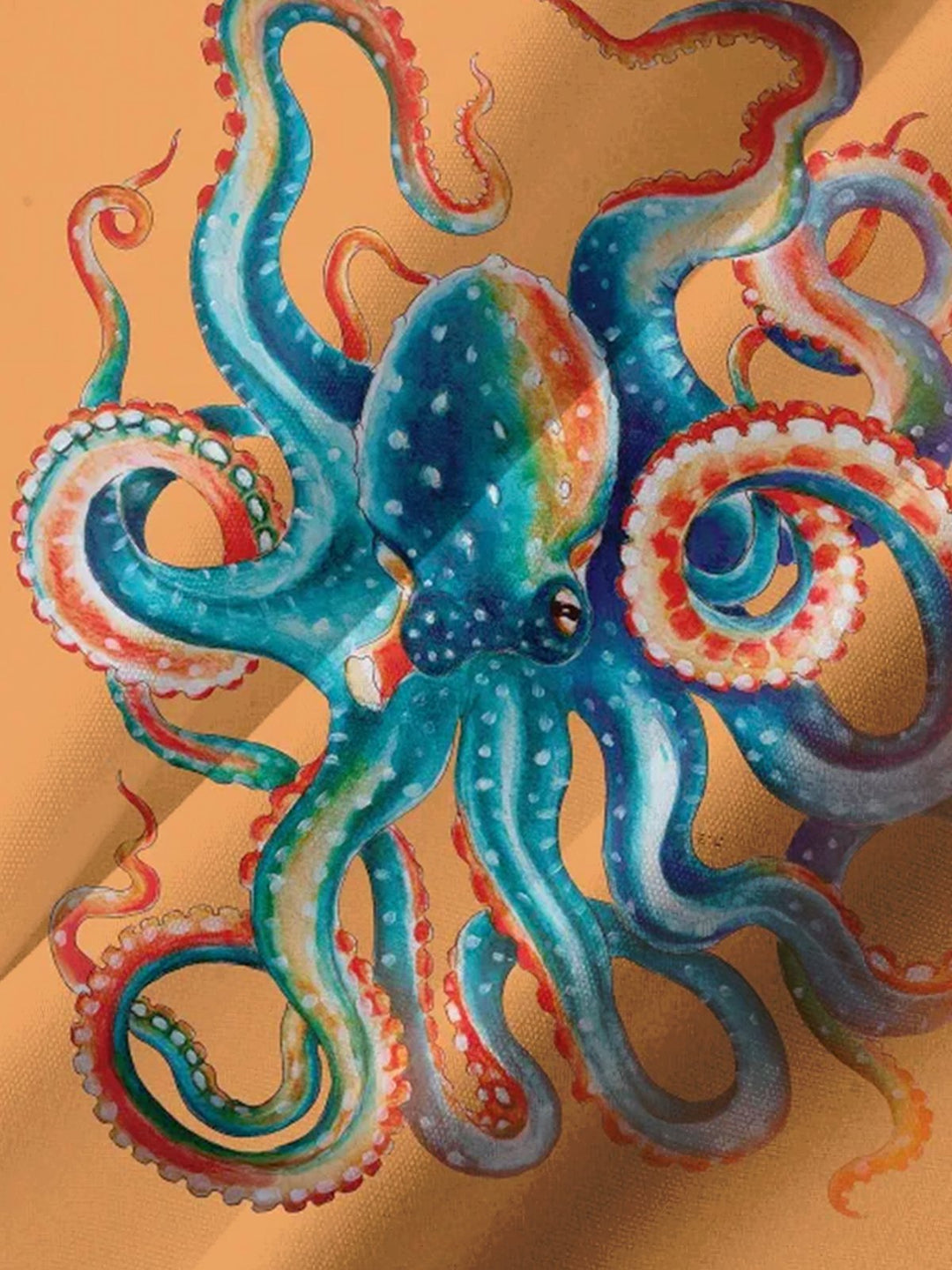 Alohadaddy® Hawaiian Octopus Art Print Chest Pocket Men&