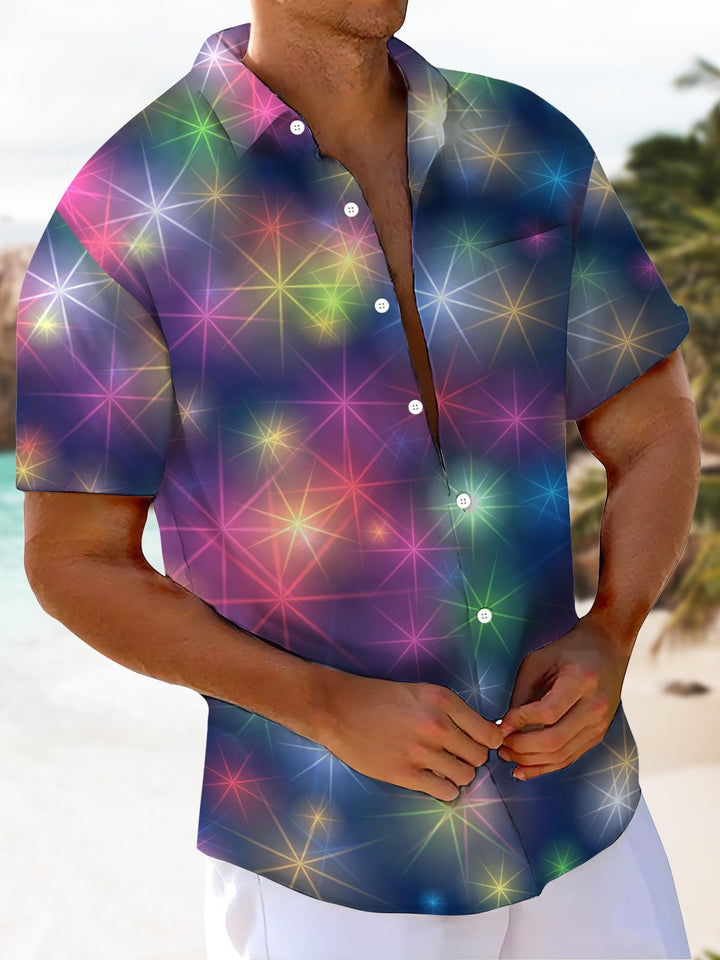 Alohadaddy® Casual Star Art Print Pocket Stretch Men&