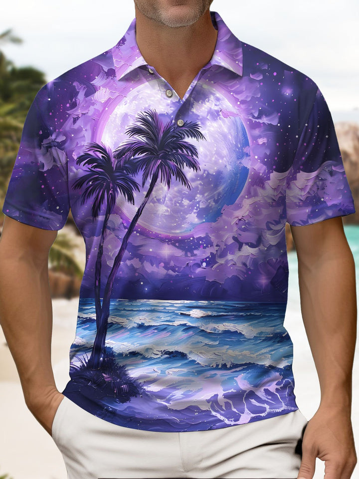 Alohadaddy® Hawaiian Coconut Tree Beach Vacation Art Print Men&