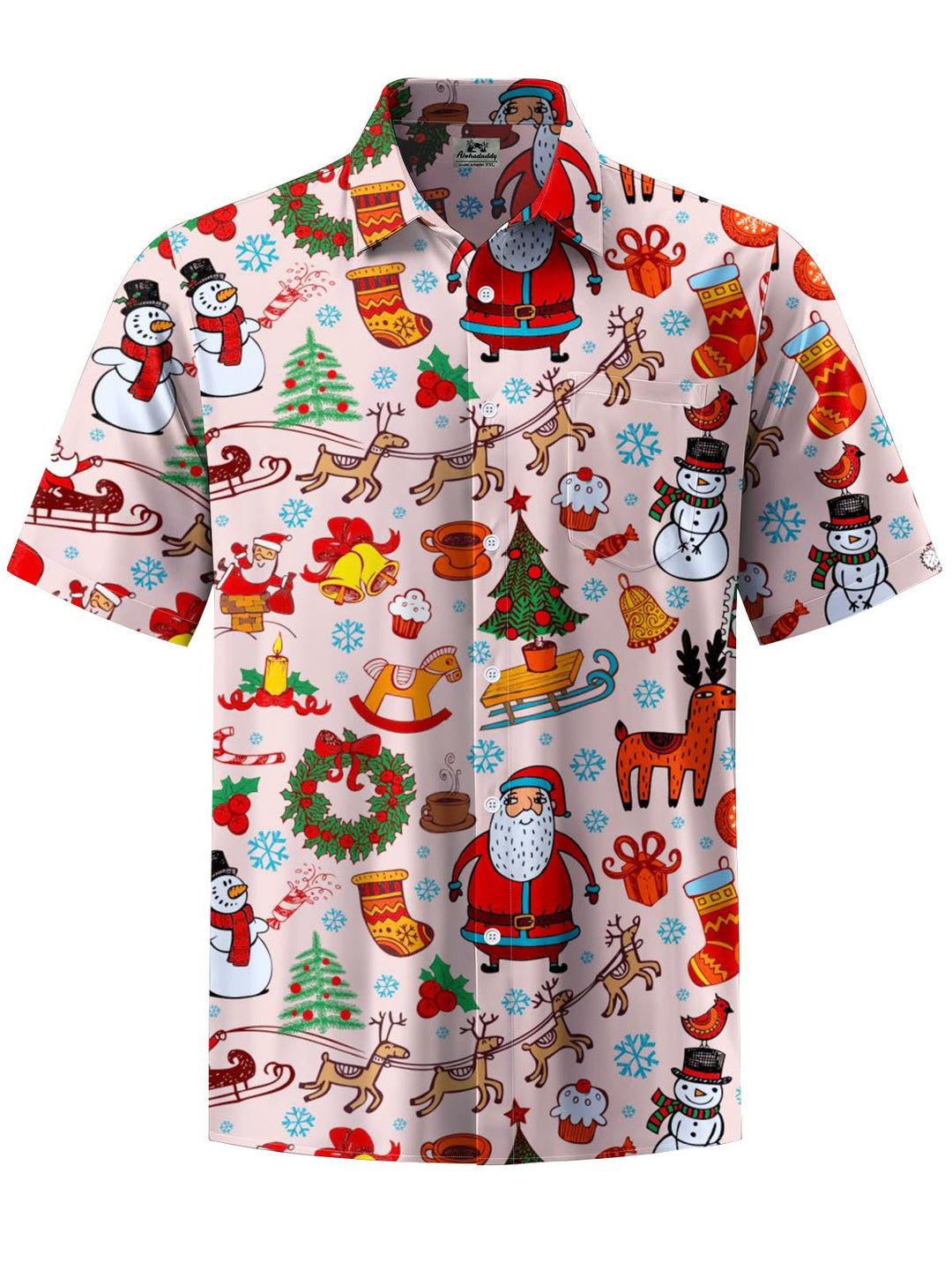 Alohadaddy® Christmas Cartoon Art Print Pocket Stretch Men&
