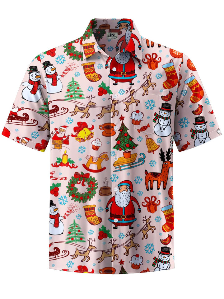 Alohadaddy® Christmas Cartoon Art Print Pocket Stretch Men&