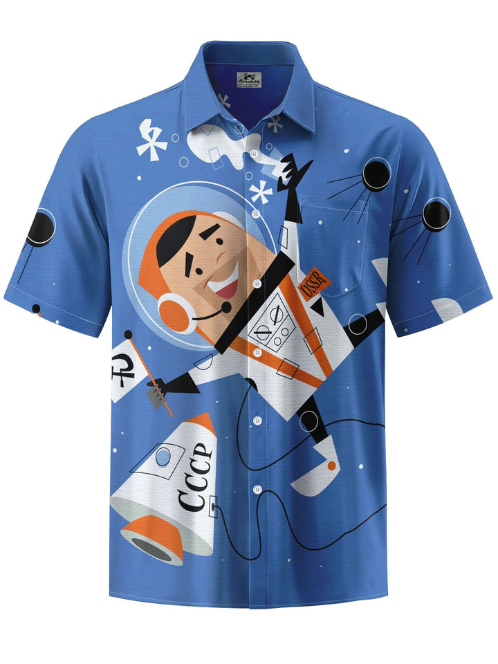Alohadaddy® Atom Geometric Print Art Stretch Pocket Casual Men&