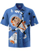 Alohadaddy® Atom Geometric Print Art Stretch Pocket Casual Men's Short Sleeve Shirt Big & Tall