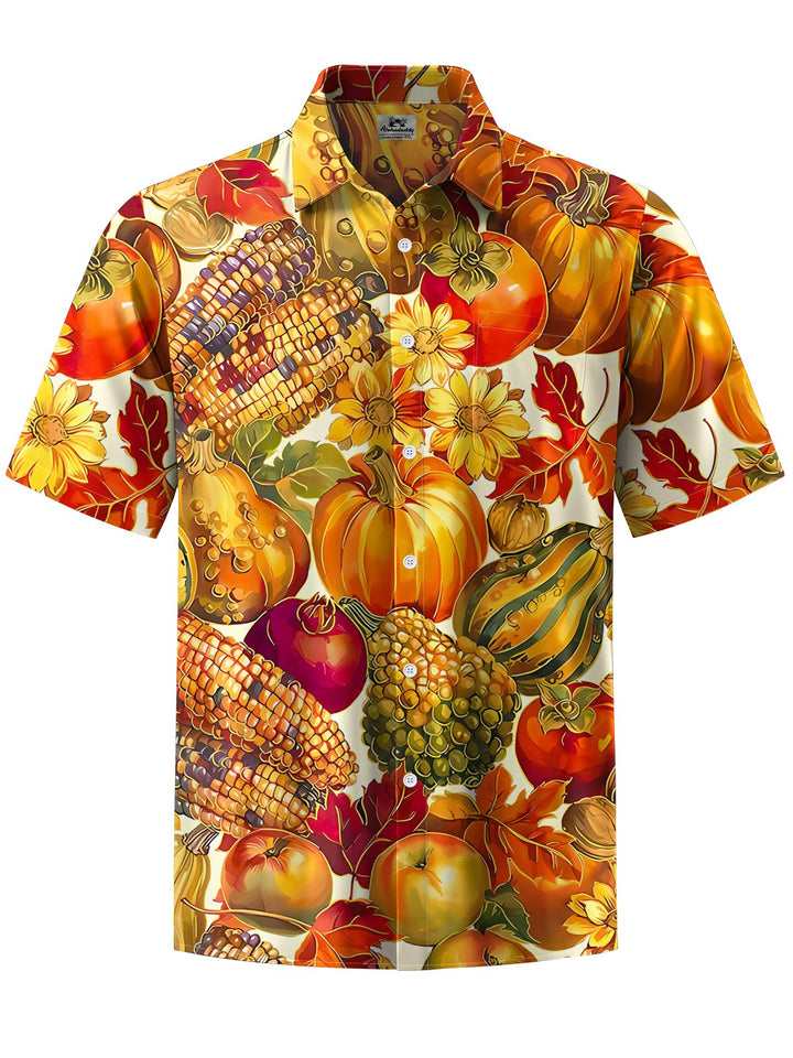 Alohadaddy® Vintage Fruit and Vegetable Printed Elastic Pocket Button Men&