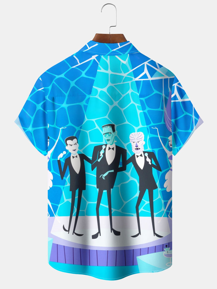 Alohadaddy® Retro Geometric Atom Cartoon Print Pocket Stretch Men&