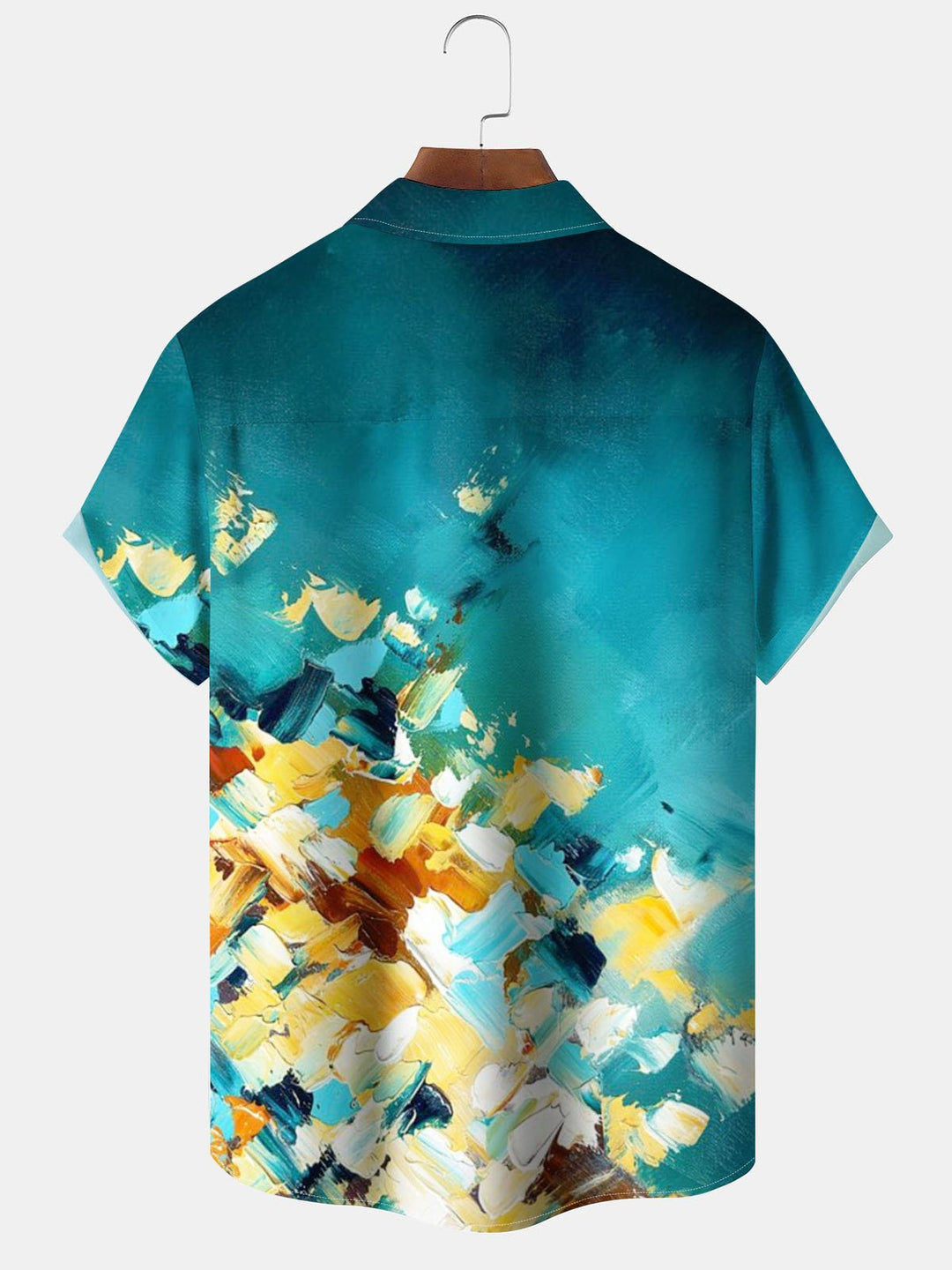 Alohadaddy® Vintage Oil Painting Acrylic Gradient Print Pocket Stretch Men&