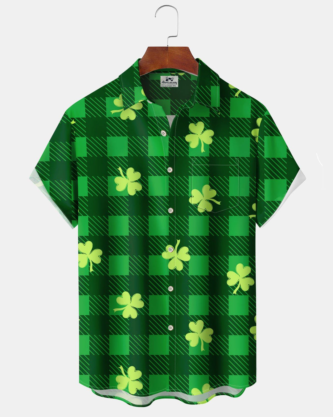 Alohadaddy® Casual Checkered Geometric Print Art with Pockets and Buttons Men&