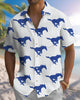 Alohadaddy® Casual Horse Print Art Button Pocket Cardigan Men's Short Sleeve Shirt Big & Tall