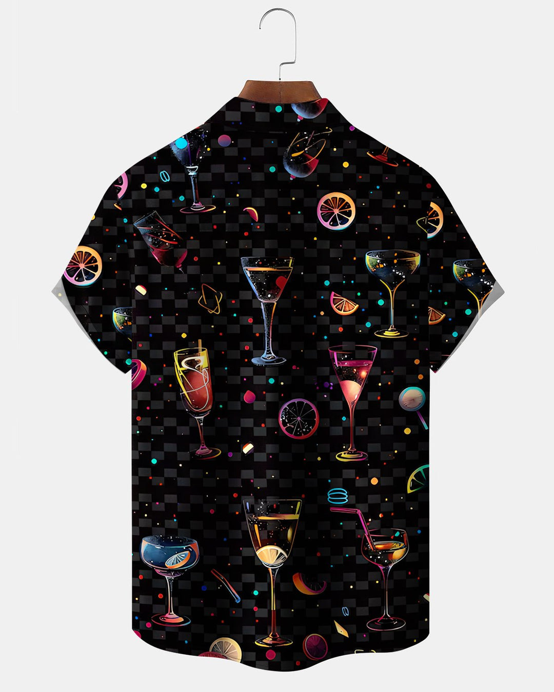 Alohadaddy® Casual Wine Glass Print Art Button Pocket Cardigan Men&