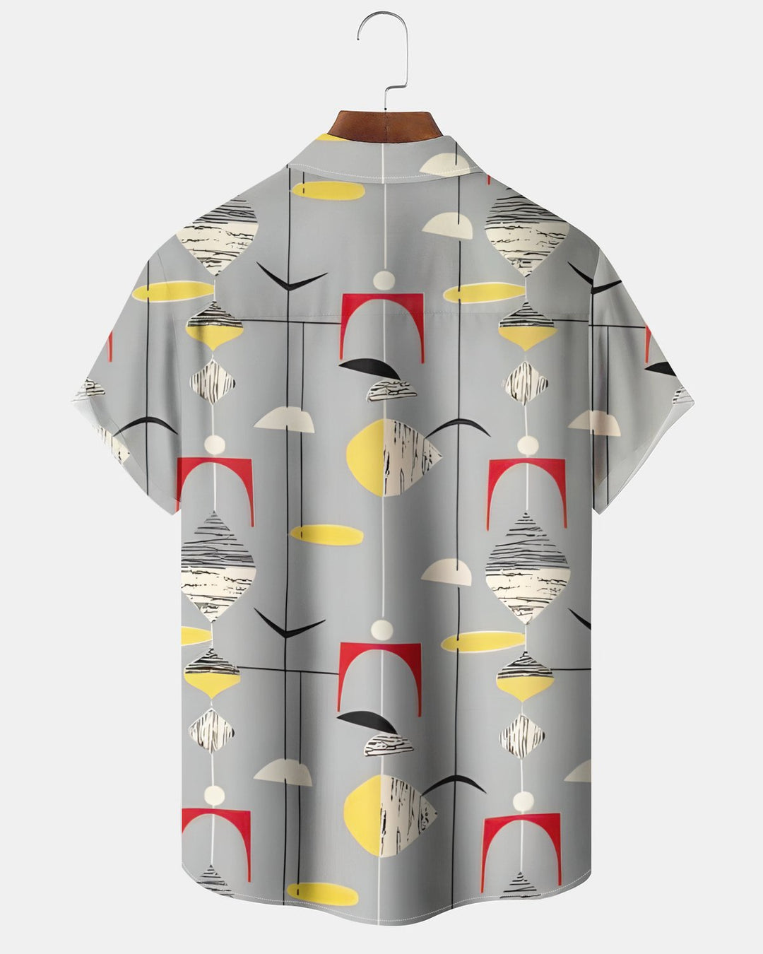 Alohadaddy® Casual Abstract Print Art Button Pocket Cardigan Men&