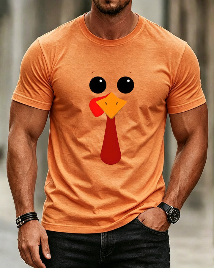 Alohadaddy® Holiday/Thanksgiving Graphic Crew-Neck Short-Sleeve T-Shirt