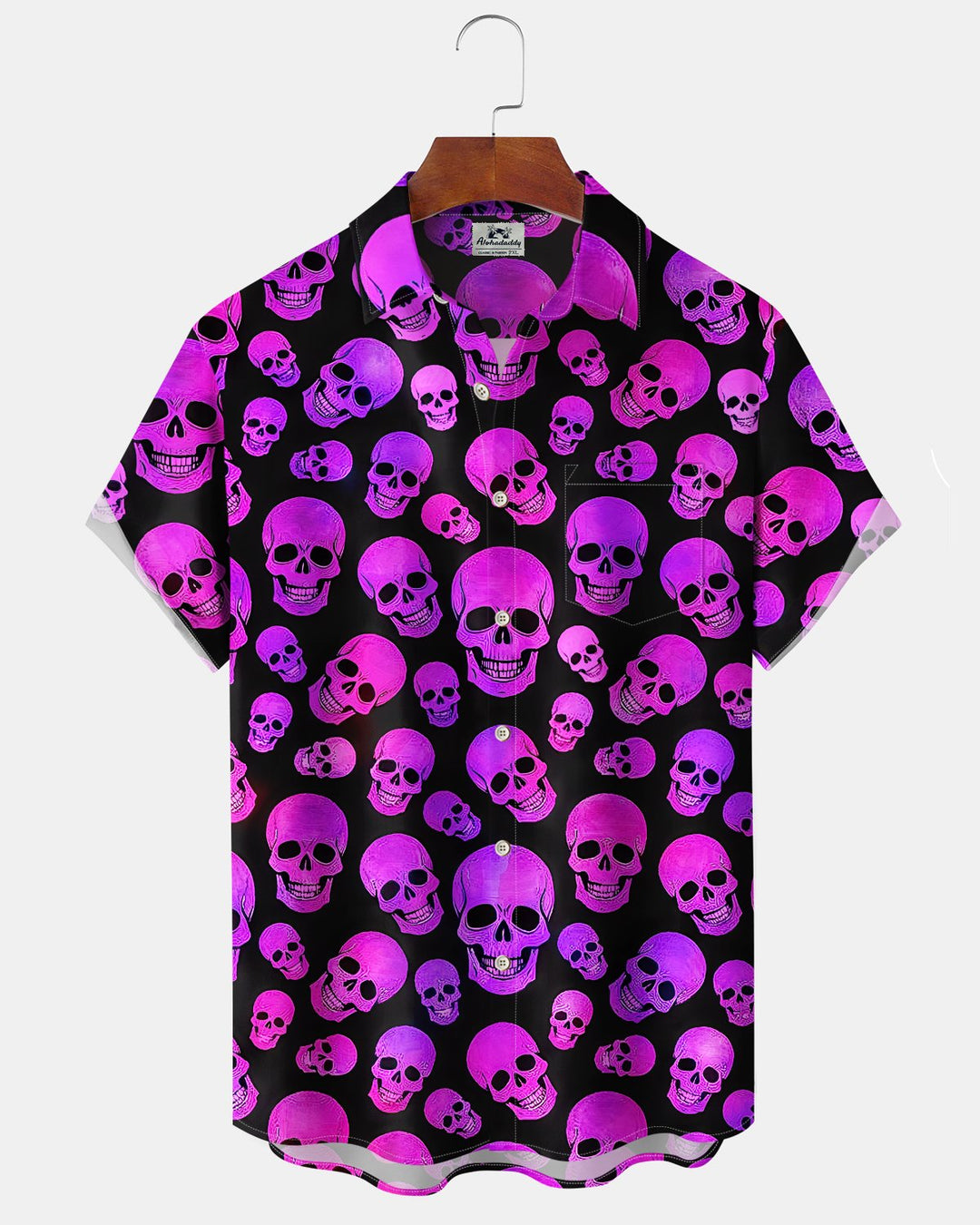 Alohadaddy® Holiday Halloween Graphic Print Button-Down Pocket Cardigan-Style Men&