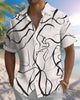 Alohadaddy® Men's Short-Sleeve Casual Shirt Striped Art Print Button-Front  Pocket Cardigan Style