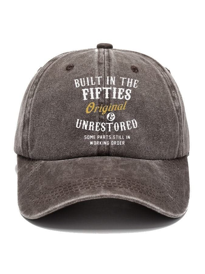 Casquette de baseball rétro imprimée des années 50 pour homme