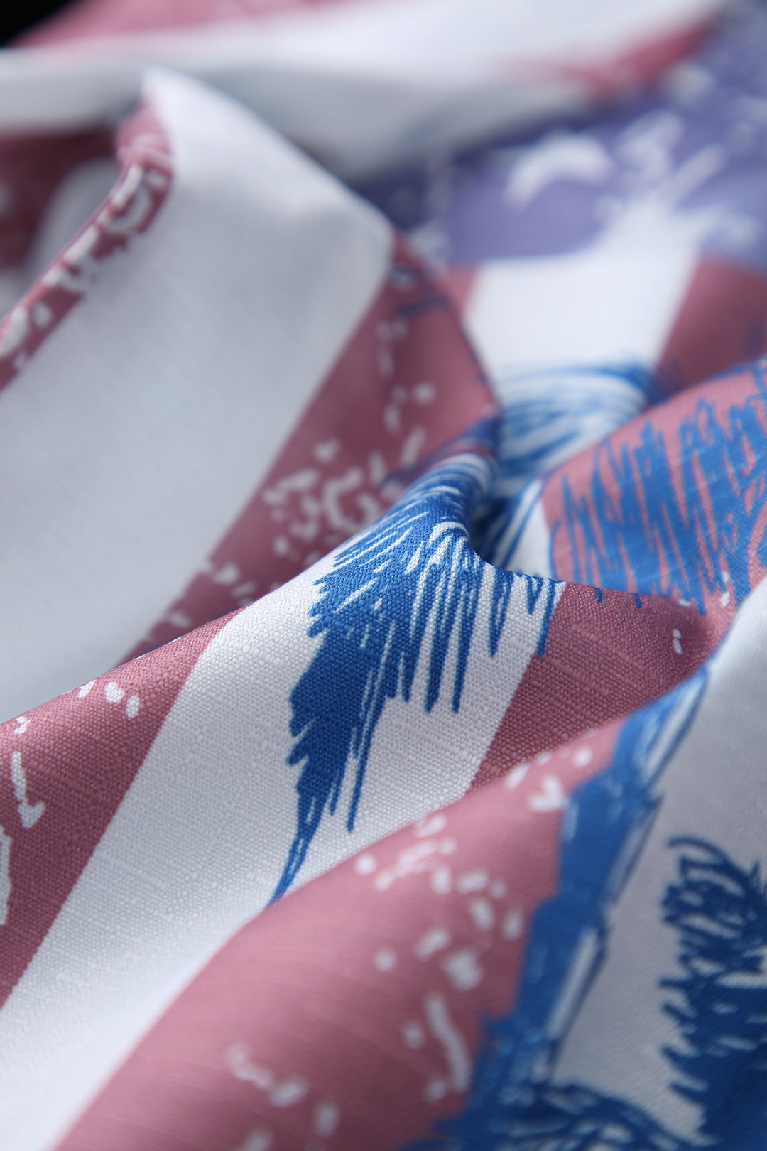 Alohadaddy Vintage Cotton American Flag Coconut Tree Print Breast Pocket Shirt Plus Size Shirt
