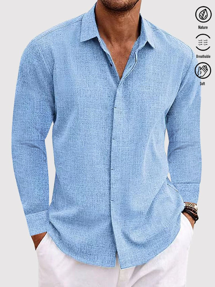 Alohadaddy Basic Cotton Linen Plain Men&