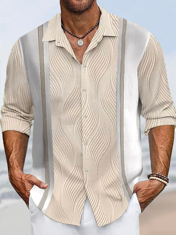 Alohadaddy Vintage Textured Stripe Print Men&