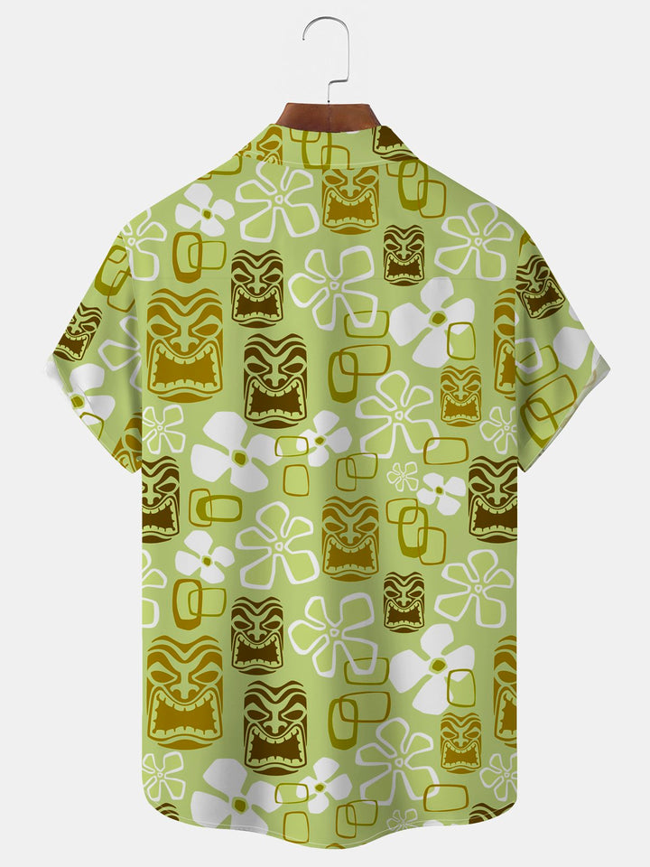 Alohadaddy Vintage Holiday Tiki Art Green Men&