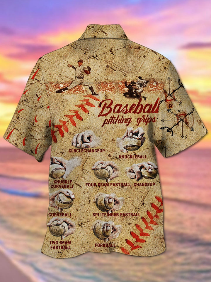 Alohadaddy 50‘s Retro Khaki Baseball Shirts Stretch Camp Pocket Button Up Shirts Big Tall