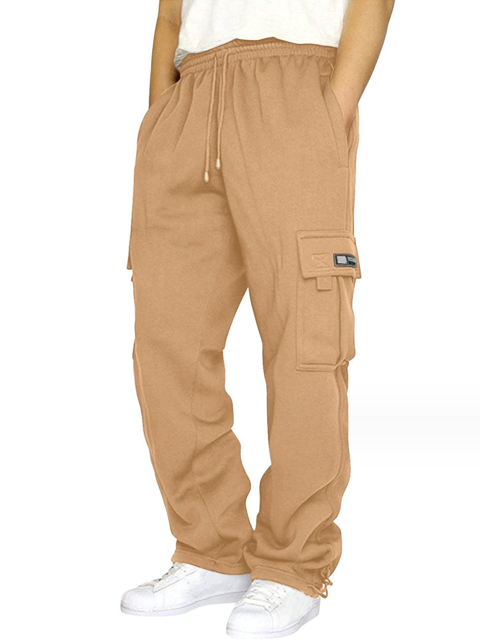 Pantalones deportivos casuales con cordón y múltiples bolsillos Alohadaddy