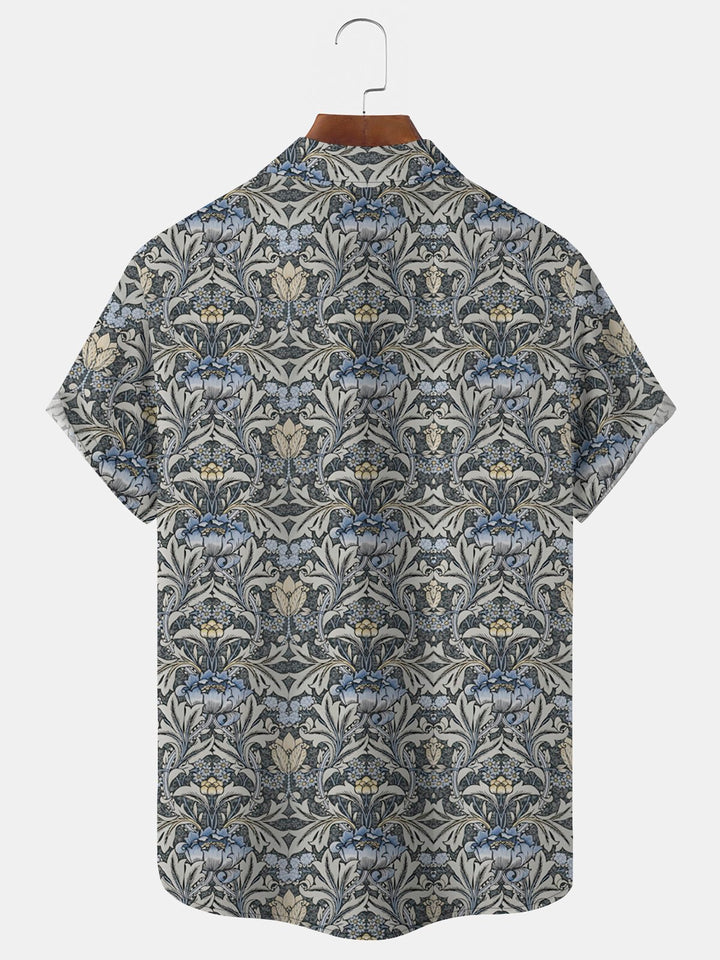 Alohadaddy Vintage Floral Light Gray Men&