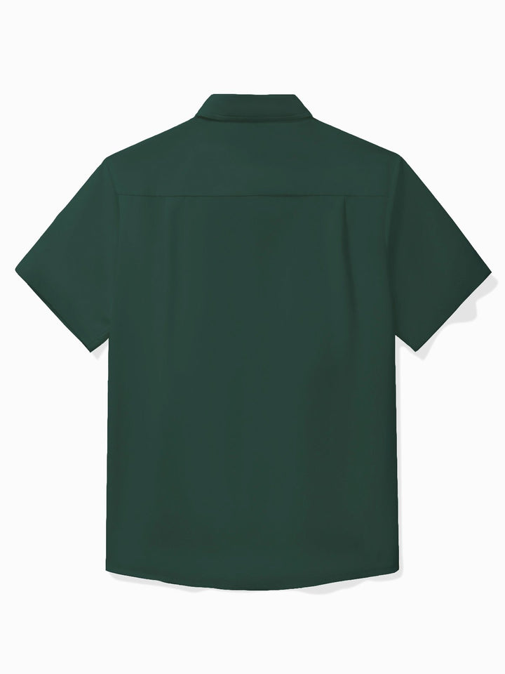 Camisa de acampada con bolsillo elástico y estampado geométrico medieval de bolos para hombre de Alohadaddy Vintage, talla grande