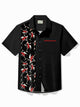 Alohadaddy Vintage Bowling  Pin Up Girl Printed Chest Pocket Shirt Large Size Men's Shirt
