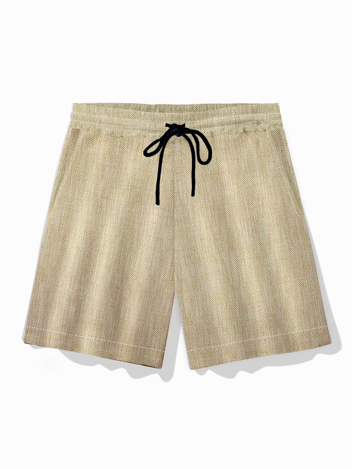 Pantalones cortos de playa Alohadaddy Beach Vacation Apricot para hombre, pantalones cortos casuales elásticos de secado rápido