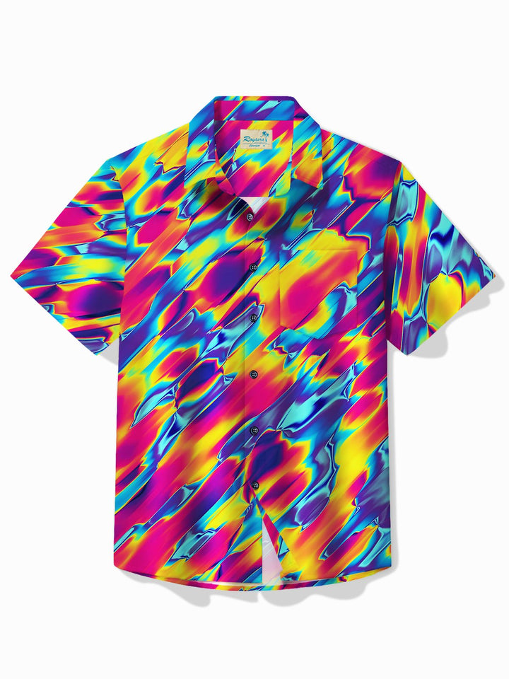 Alohadaddy Vintage 60s Psychedelic Textured Print Men&