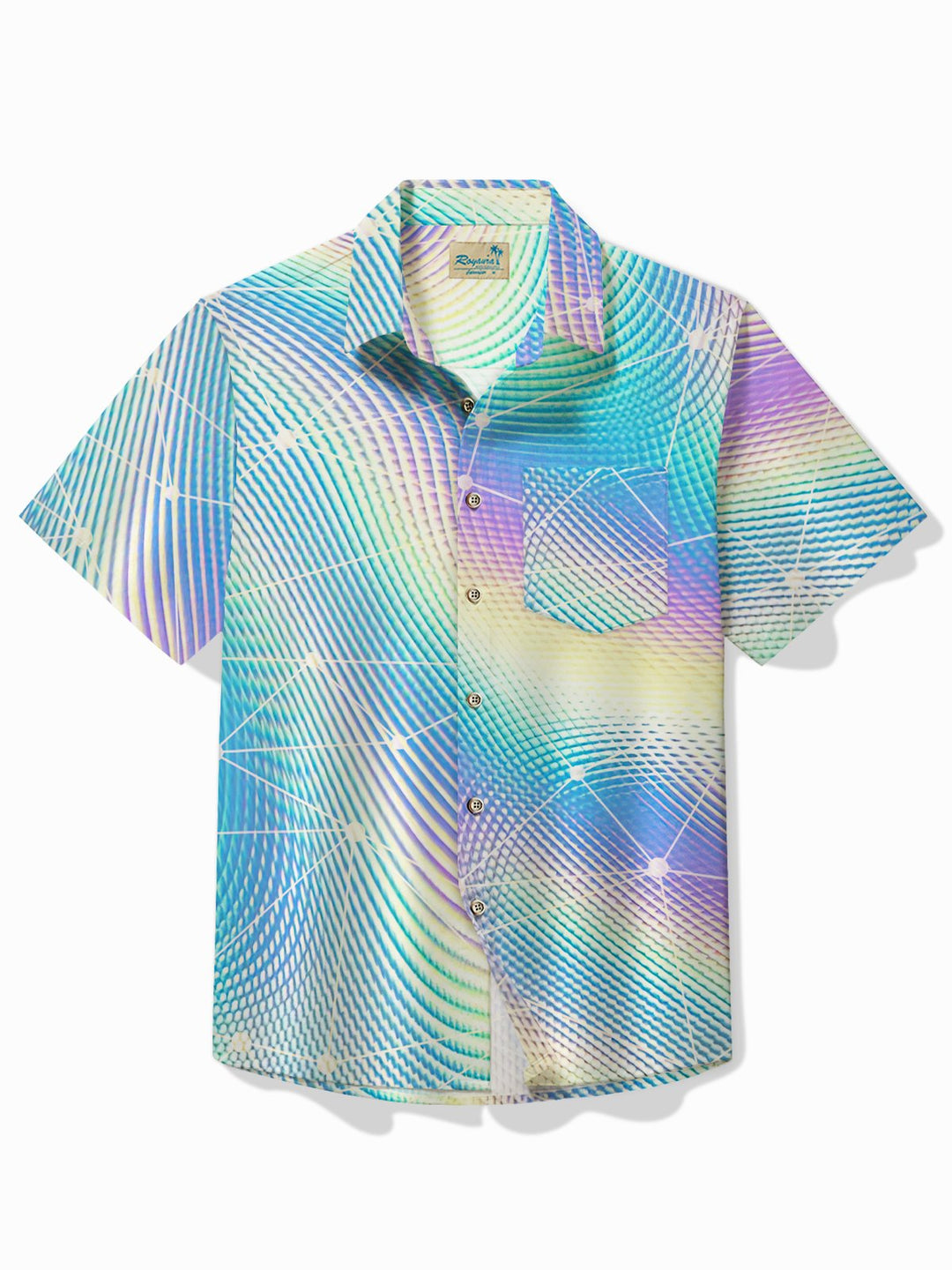 Alohadaddy Vintage 60s Psychedelic Textured Print Men&