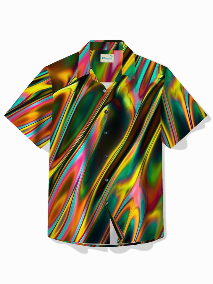 Alohadaddy Vintage 60s Psychedelic Textured Print Men&